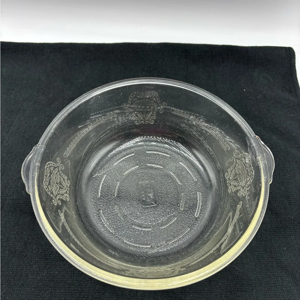 Vintage Glasbake 207 etched poppy pattern 7